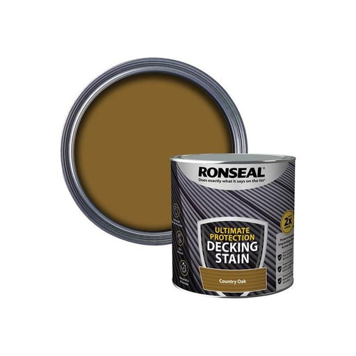 Ronseal Ultimate Protection Decking Stain Country Oak 2.5 litre Ronseal - Town Tools