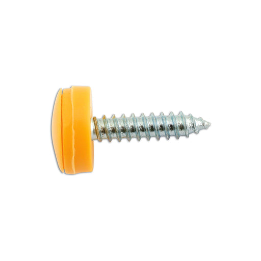 Connect Number Plate Security Screws 6 x 20mm Yellow Cap 100pc 30634 Tool Connection - Town Tools 