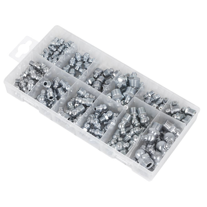 Sealey Metric/BSP/UNF Grease Nipple Assortment 130pc AB009GN Sealey - Town Tools 