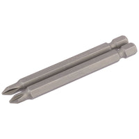 Draper Cross Slot Insert Bit, 1/4" Hex, 75mm Long, No.1 (Pack of 2) 64314