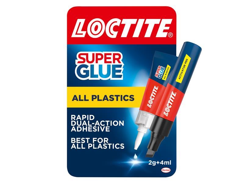 Loctite Super Glue All Plastics Pen 2g + 4ml Tube Loctite - Town Tools