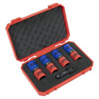 Sealey Alloy Wheel Double Ended Impact Socket Set 1/2"Sq Drive 5pc SX1820S