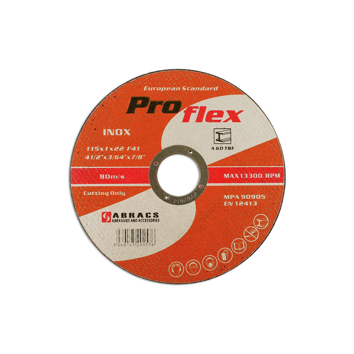 Connect Abracs Extra Thin Flat Cutting Discs 115mm x 1.0mm 100pc 32069 Tool Connection - Town Tools 