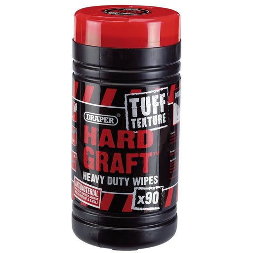 Draper 'Hard Graft' Tuff Texture Heavy Duty Wipes (Tub of 90) 84712 Draper - Town Tools 