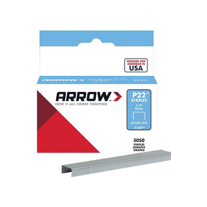 Arrow P22 Staples 6mm (1/4in) (Box 5050) Arrow - Town Tools