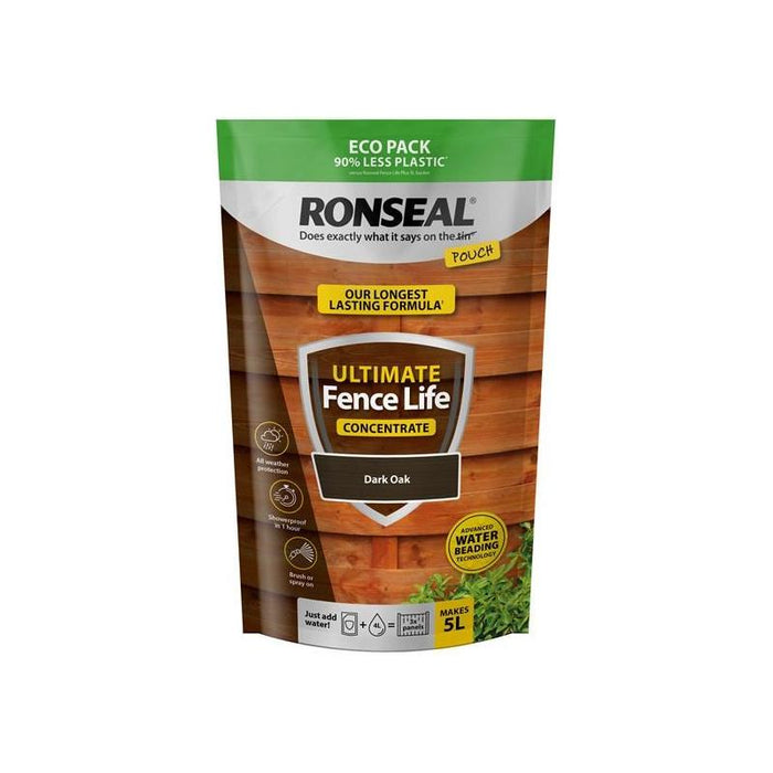 Ronseal Ultimate Fence Life Concentrate Dark Oak 950ml Ronseal - Town Tools