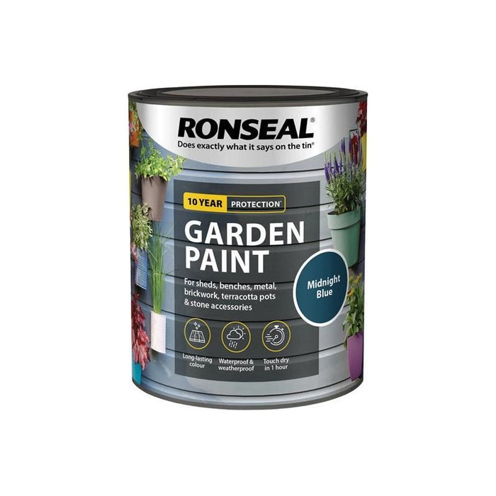 Ronseal Garden Paint Midnight Blue 750ml Ronseal - Town Tools