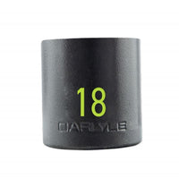 Carlyle Tools 1/2In Drive 18mm 6 Pt Stubby Impact Socket