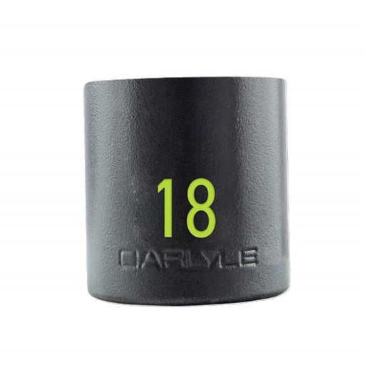 Carlyle Tools 1/2In Drive 18mm 6 Pt Stubby Impact Socket - image 1