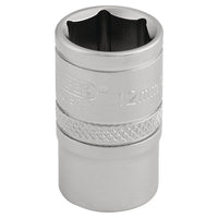 Draper 6 Point Metric Socket, 3/8" Sq. Dr., 12mm 16537