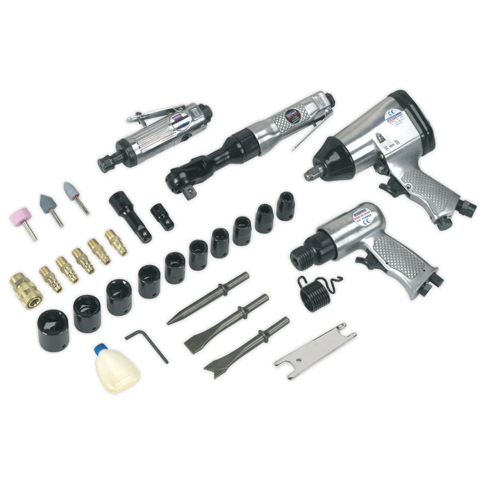 AIR TOOL KIT 4PC WITH ACCESSORIES Town Tools - Town Tools 