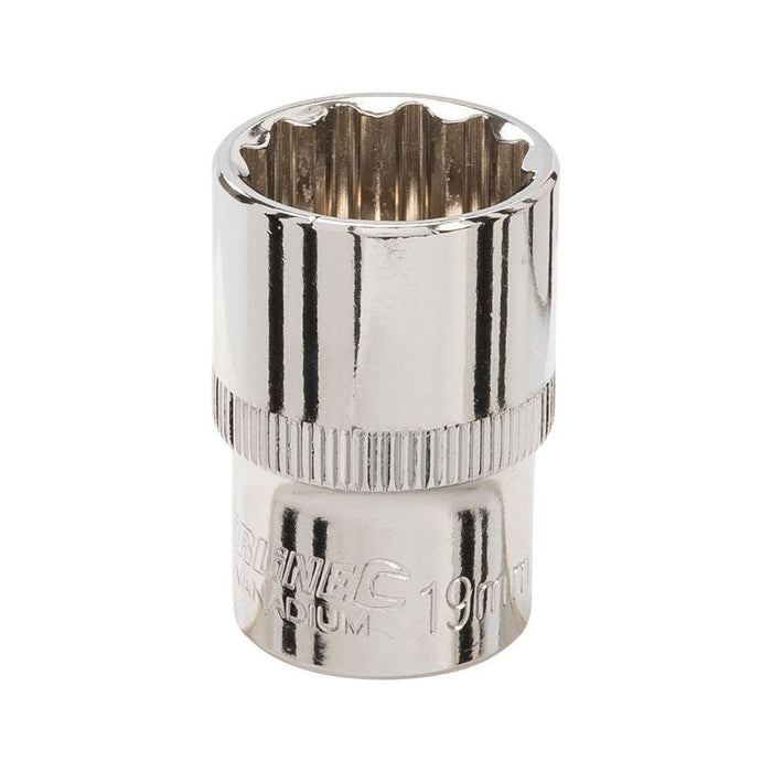 Silverline Socket 1/2" Drive 12pt Metric 19mm Silverline - Town Tools 