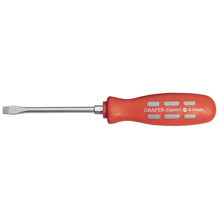 Draper Plain Slot Flared Tip Mechanic's Screwdriver, 100 x 6mm (Sold Loose) Draper - Town Tools 