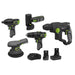 Sealey 5 x SV10.8 Series Cordless Combo Kit 10.8V - 2 Batteries & Euro Plug Sealey - Town Tools 