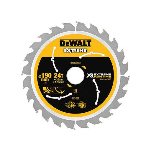 Dewalt Power Tools XR FlexVolt Circular Saw Blade 190 x 30mm x 24T DeWALT Power Tools - Town Tools
