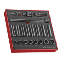Teng Tools 1/2" Impact Socket Set ANSI FOAM2 21 Pieces