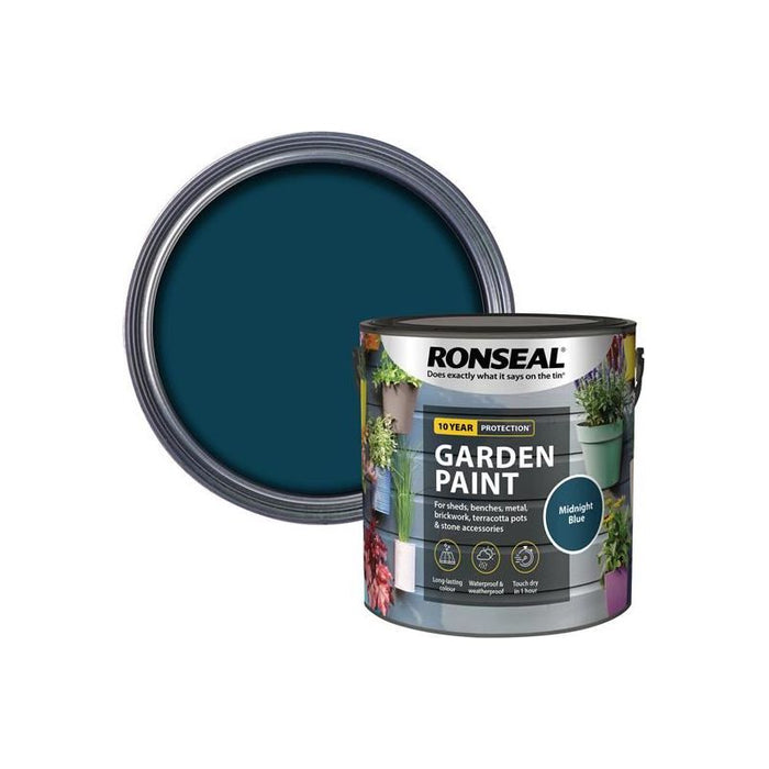 Ronseal Garden Paint Midnight Blue 2.5 litre Ronseal - Town Tools