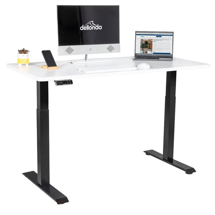 Dellonda  Electric Height Adjustable Standing Desk 1400 x 700mm Dual Motor 100kg