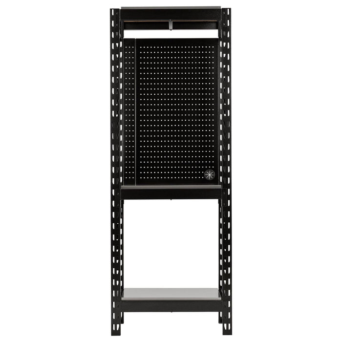 Bunker 17 Piece Modular 3 Tier Racking with Stainless Steel Shelving and Pegboards, 750mm Draper - Town Tools
