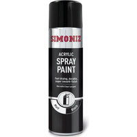 Simoniz Large Matt Black Acrylic Aerosol Car Auto Spray Paint 500ml SIMP17D