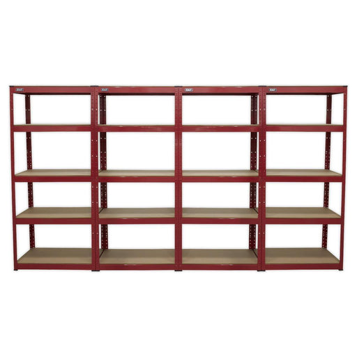 Sealey Racking Unit with 5 Shelves 150kg Capacity Per Level - Set of 4 Sealey - Town Tools 