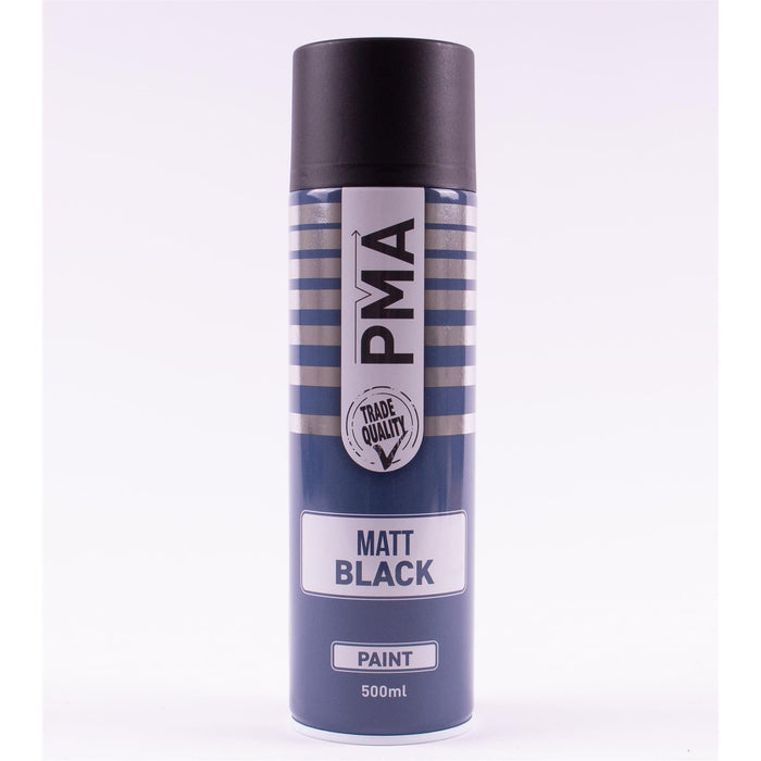 3 X PMA Matt Black Paint Spray Aerosol 500Ml High Coverage Matt Black PMA - Town Tools 