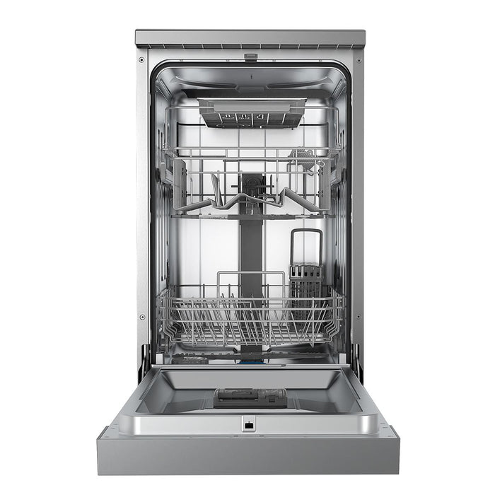 Baridi Slimline Freestanding Dishwasher 45cm Wide 10 Place Settings - Silver