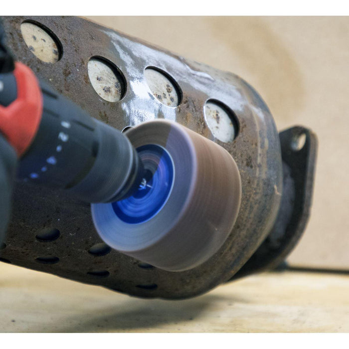 Sealey 80 x 40mm Abrasive Flap Wheel on 6mm Shaft 60Grit - Pack of 5 FW8040605 Sealey - Town Tools 