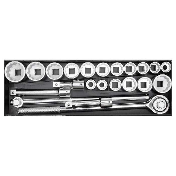 Sealey Premier Premier Socket Set 3/4"Sq Drive 12-point 22pc AK259/CRV Sealey Premier - Town Tools 