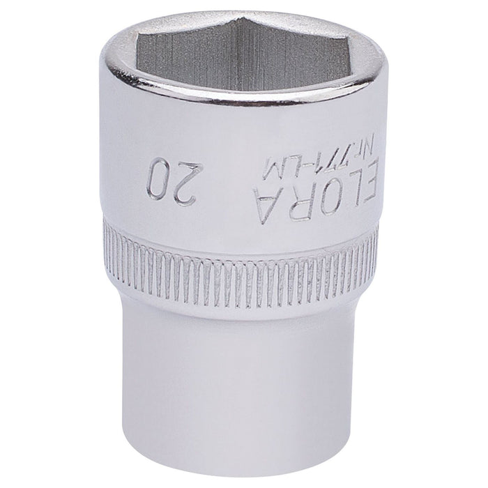 Draper Elora Hexagon Socket, 1/2" Sq. Dr., 20mm 15309 Draper - Town Tools 