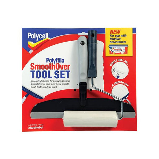 Polycell SmoothOver Tool Set Roller & Spreader Polycell - Town Tools