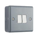 Masterplug Metal Clad 2-Gang 2-Way Light Switch Masterplug - Town Tools