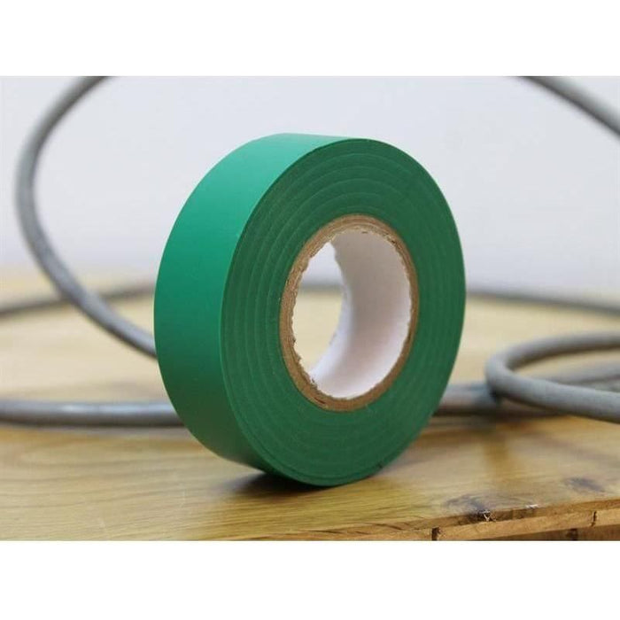 Faithfull PVC Electrical Tape Green 19mm x 20m Faithfull - Town Tools