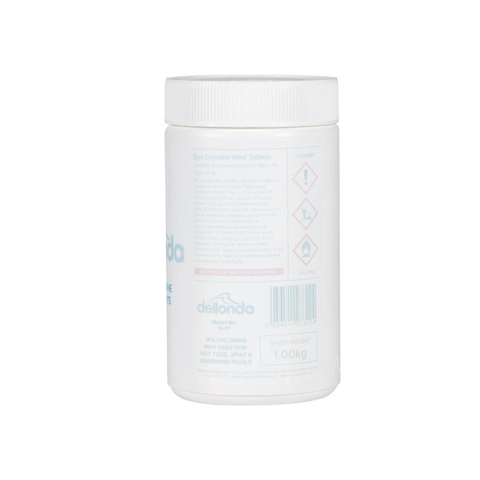 Dellonda Chlorine Mini Tabs for Hot Tubs/Spas & Swimming Pools 1kg DL51 Dellonda - Town Tools 