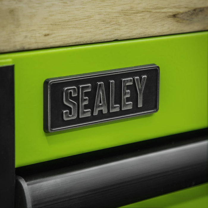 Superline PRO Black Edition Mobile Trolley with Wooden Worktop Hutch Superline Pro - Town Tools 