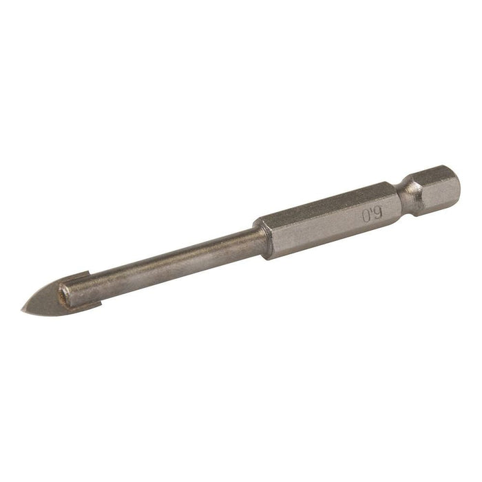 Silverline Tile & Glass Drill Bit Hex Shank 6mm Silverline - Town Tools 