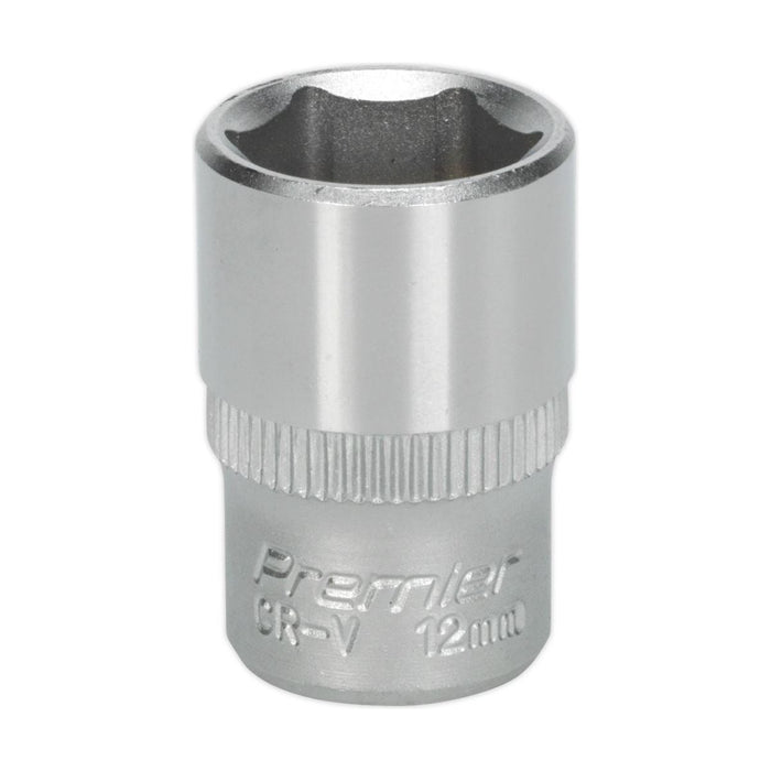 Sealey WallDrive Socket 12mm 1/4"Sq Drive S1412 Sealey - Town Tools 