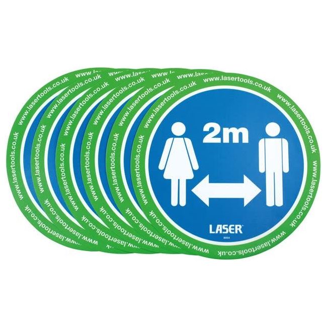 Laser Laser Tools Floor Sticker 2m Distancing 6pc x 2 61701 Laser - Town Tools 