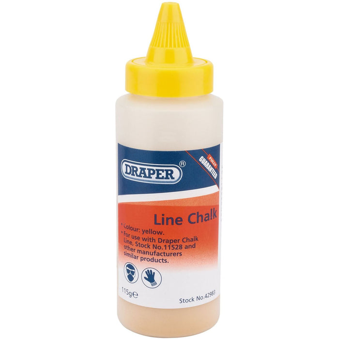 Draper Plastic Bottle of Yellow Chalk for Chalk Line, 115g 42983 Draper - Town Tools 