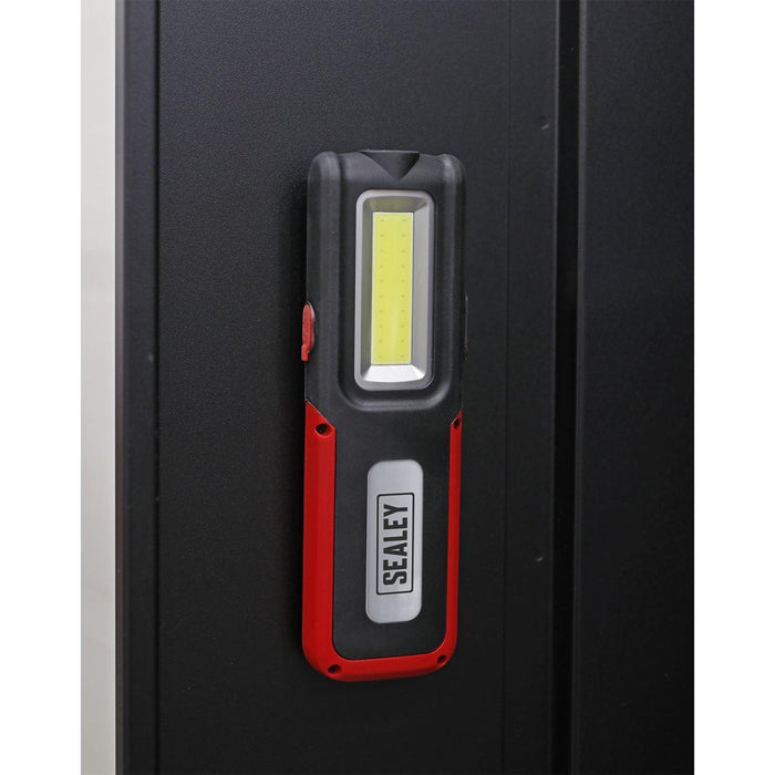 Sealey Rechargeable Inspection Light 5W COB & 3W SMD LED with Power Bank Red Sealey - Town Tools 