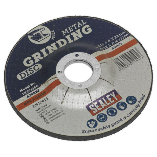 Sealey Grinding Disc115 x 6mm22mm Bore PTC/115G Sealey - Town Tools 