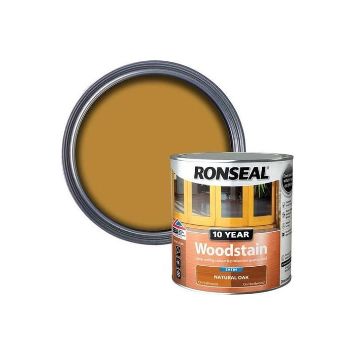 Ronseal 10 Year Woodstain Natural Oak 750ml Ronseal - Town Tools