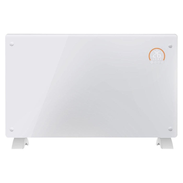 Baridi 2000W Electric Glass Panel Heater with 24/7 Timer, Remote Control & Wi-Fi - White Baridi - Town Tools