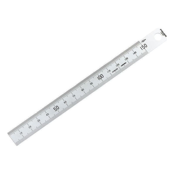 Fisher Satin Chrome Rule 150mm/6in Fisher - Town Tools