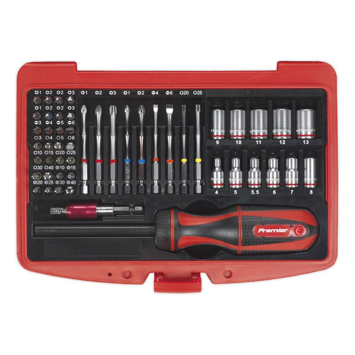 Sealey Fine Tooth Ratchet Screwdriver & Accessory Set 51pc AK64903