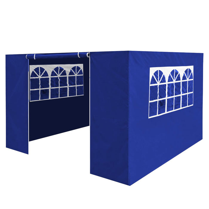 Dellonda Side Walls/Doors/Windows for Gazebo/Marquee Fits 2 x 2m Models - Blue