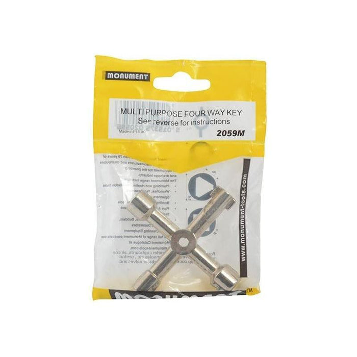 Monument 2059M Multi Purpose Four Way Key Monument - Town Tools