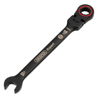Draper Expert HI-TORQ Metric Flexible Head Ratchet Combination Spanner, 10mm, Black