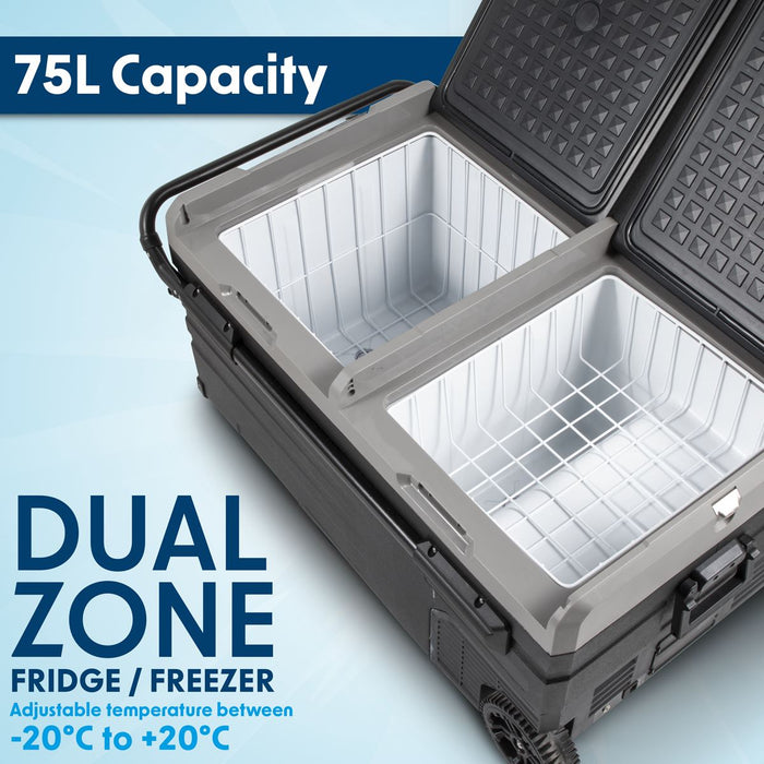 Dellonda Portable Fridge Freezer/Cool Box with LED Display 75L DL127