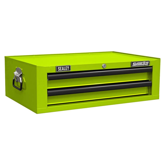 Superline PRO Topchest Mid-Box Tool Chest & Rollcab Combination 14 Drawer Green Superline Pro - Town Tools 